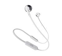 JBL TUNE 205BT - Écouteurs sans fil Bluetooth - Avec microphone intégré et télécommande à 3 boutons - Autonomie jusqu'à 6 hrs - Argent