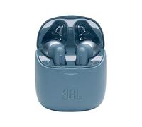 JBL Tune 220TWS - Ecouteurs Pure Bass sans fil - Appels stéréo mains libres grâce au bluetooth - Autonomie pendant 20 hrs avec l'étui de recharge - Bleu