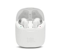 JBL Tune 220TWS - Ecouteurs Pure Bass sans fil - Appels stéréo mains libres grâce au bluetooth - Autonomie pendant 20 hrs avec l'étui de recharge - Blanc