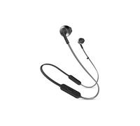 JBL Audio Écouteurs intra‑auriculaires Tune 235BT – Bluetooth, micro 3 boutons, câble plat – Noir