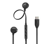 JBL Tune 305 C, Écouteurs filaires Hi-Res, son Pure Bass JBL, connexion USB-C, câble plat anti-nœuds, télécommande à trois touches avec microphone, noir