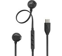 JBL Tune 305 C, Écouteurs filaires Hi-Res, son Pure Bass JBL, connexion USB-C, câble plat anti-nœuds, télécommande à trois touches avec microphone, noir