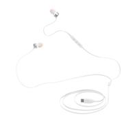 JBL Tune 310 C, Écouteurs filaires Hi-Res, son Pure Bass JBL, connexion USB-C, câble plat anti-nœuds, télécommande à trois touches avec microphone, blanc