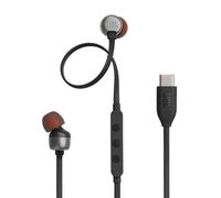 JBL Écouteurs filaires Tune 310 C – Hi-Res, son Pure Bass JBL, USB-C, câble plat, microphone – Noir