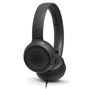 JBL Tune 500 - Casque Supra-auriculaire Filaire, Son Pure Bass, télécommande/Micro à 1 Bouton, câble Plat Anti-nœuds, Design léger et Pliable, Demandez à Siri ou Google Maintenant (Noir)
