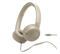 JBL Tune 530 C Casque Filaire Confortable avec Microphone, Son JBL Pure Bass, préréglages EQ, connectivité USB-C, Design Pliable et câble Anti-nœuds, Mousse Moka