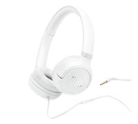 JBL Tune 530, Casque Filaire Supra-auriculaire Confortable avec Micro, Son JBL Pure Bass, préréglages EQ, Design Pliable et câble Anti-nœuds, Blanc