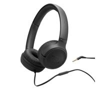 JBL Tune 530, Casque Filaire Supra-auriculaire Confortable avec Micro, Son JBL Pure Bass, préréglages EQ, Design Pliable et câble Anti-nœuds, Noir