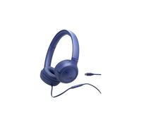 JBL Tune 530 C, Casque Filaire Supra-auriculaire Confortable avec Micro, Son JBL Pure Bass, préréglages EQ, connectivité USB-C, Design Pliable et câble Anti-nœuds, Bleu