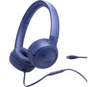 JBL Tune 530 C, Casque Filaire Supra-auriculaire Confortable avec Micro, Son JBL Pure Bass, préréglages EQ, connectivité USB-C, Design Pliable et câble Anti-nœuds, Bleu