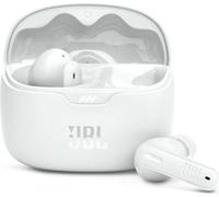 JBL Tune Beam - Ecouteurs intra-auriculaires résistants à l'eau et sans fil avec réduction de bruit - Blanc - Jusqu'à 48 h de musique