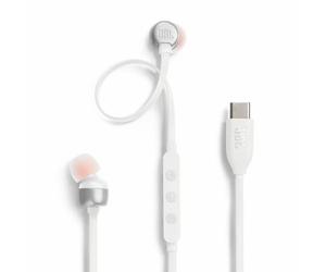 JBL Tune310C Écouteurs USB Type-C 96 kHz/24 Bits DAC intégré/télécommande à 3 Boutons avec Microphone pour Appeler/câble Plat, 3 Types d'égaliseur préréglé Inclus, Haute résolution, 0,3