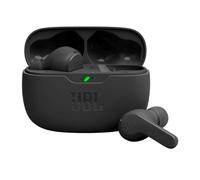 JBL Vibe Beam Écouteurs sans fil avec son JBL à basses profondes, Bluetooth 5.2, résistants à l'eau et à la poussière, appel mains libres avec VoiceAware, jusqu'à 32 heures d'autonomie, noir