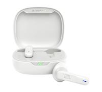 JBL Wave Flex, Écouteurs Intra-Auriculaires Sans Fil, Resistance à l'Eau IP54 et IPX2, Technologie TalkThru et AmbientAware, Autonomie de 32 heures, en Blanc