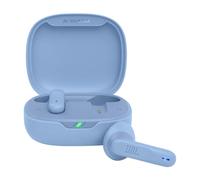 JBL Wave Flex, Écouteurs Intra-Auriculaires sans Fil, Resistance à l'eau IP54 et IPX2, Technologie TalkThru et AmbientAware, Autonomie de 32 Heures, en Bleu