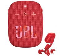 JBL Wind 3S Red Enceinte Bluetooth Portable, 5 W RMS, Haut-Parleur 1,75", IP67 étanche et antipoussière, Bluetooth 5.0, USB-C, autonomie 5 h, Support vélo/Trottinette, Micro intégré