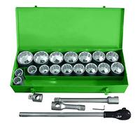 JBM 51855 Coffret Métallique de Douilles auto clé 1" 12 pans 22 Pièces