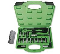 JBM Kit de nettoyage siège injecteur 52813 17 pièces argenté