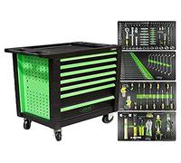 JBM Chariot à Outils 7 tiroirs Vert