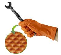 JBM Gants Orange Jetables En NITRILE T:L 7,0MIL (100 UDS.) - 53552