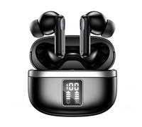 JBMI Ecouteurs Bluetooth sans Fil, Écouteurs sans Fil Bluetooth 5.3, 4 Micro ENC Anti Bruit, Basses Puissantes, 60H de Lecture, étanchéité IPX7, Oreillette pour iphone Android (Noir Multicolore)