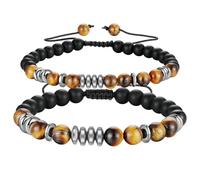 Jbniuay Cadeau Couple,Bracelet couple - bracelet homme/bracelet femme，“Je t'aime” Bracelets De Code Morse，idee cadeau femme/homme，Cadeau de Noël