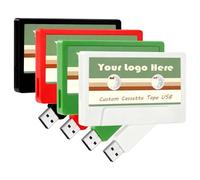 JBOS Lot de 500 clés USB personnalisées 2 Go USB 2.0 en Forme de Cassette rétro, clés USB Personnalisables pour la de Marque, Les événements d’Entreprise et Les Cadeaux musicaux.