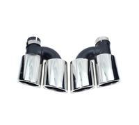 JBPIHZT 1 Paire De Silencieux D'échappement Pour A4 A5 A6 A7 Mise À Niveau S4 S5 S6 S7 Embout D'échappement En Acier Inoxydable(Argent)