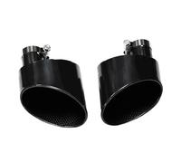 JBPIHZT 1 Paire D'échappement Ovale Pour A4 A5 A6 A7 Mise À Niveau RS4 RS5 RS6 RS7 En Acier Inoxydable Noir Silencieux Buse Collecteur(NOIR)