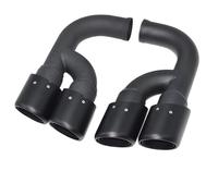JBPIHZT 1 Paire D'embouts D'échappement Pour Porsche Pour Cayenne 2011 2012 2013 2014 En Acier Inoxydable Noir(Long Matte BIack)