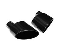 JBPIHZT 1 Paire Ovale Pour A4 A5 A6 A7 Mise À Niveau RS4 RS5 RS6 RS7 En Acier Inoxydable Noir Silencieux Buse D'échappement Collecteur(NOIR)