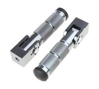 JBPIHZT 1 Paire Repose-pieds Avant Arrière Universel Moto 90° Fixe Pliant Pour Vélos Véhicules Électriques Cyclomoteurs Scooters(Titane)