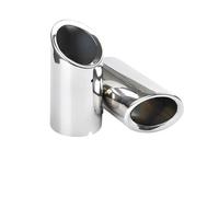 JBPIHZT 2 Pièces Bouchons D'échappement Silencieux Pour Tuyaux Voiture Pour VW Pour T&IGUAN Pour P&assat B7 CC 2011-2015 7.6 Cm Accessoires Auto(Argent)