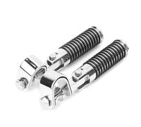 JBPIHZT 2 Pièces Universelle Motociclette Levier Vitesse Patte Pied Démarcheur Pédale Repose-pieds Accessoires Moto Pour Tige Garde 26-31mm(Argent)