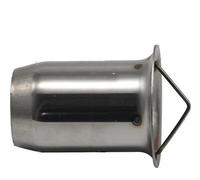 JBPIHZT 51mm/60mm Silencieux D'échappement Universel Amovible Pour Moto Catalyseur DB Killer Réglable En Acier Inoxydable(B-60mm)