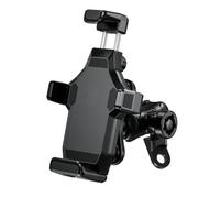 JBPIHZT Accessoires De Cyclisme Support Téléphone Moto Antivibration avec Rotule 1 Pouce Guidon Antivol pour Cellulaires 4.7" À 7.2"(Mirror)