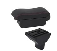 JBPIHZT Accoudoir Auto Pour Hyundai I20 Boîte À Accoudoir Pour Hyundai I20 Boîte De Rangement Centrale Pièces De Retrofit Intérieur(B1 Noir rouge 3USB)
