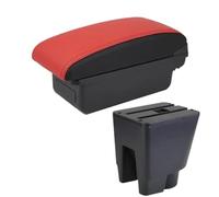 JBPIHZT Accoudoir Auto Pour Toyota Pour Etios Boîte D'accoudoir Pour Toyota Pour Etios Boîte De Rangement Centrale Avec USB Intérieur(A5 Rouge noir Sans USB)