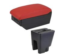 JBPIHZT Accoudoir Auto Pour Toyota Pour Etios Boîte D'accoudoir Pour Toyota Pour Etios Boîte De Rangement Centrale Avec USB Intérieur(C4 red 7USB)