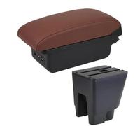 JBPIHZT Accoudoir Auto Pour Toyota Pour Etios Boîte D'accoudoir Pour Toyota Pour Etios Boîte De Rangement Centrale Avec USB Intérieur(B6 marron 3USB)