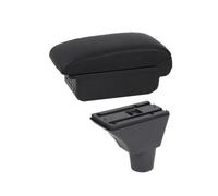 JBPIHZT Accoudoir Central Boîte De Rangement Intérieur Rétrofit Pour Citroen C3 C4 Boîte D'Accoudoir Accessoires Auto(B1 Ligne noire 3USB)
