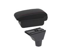 JBPIHZT Accoudoir Central Boîte De Rangement Intérieur Rétrofit Pour Citroen C3 C4 Boîte D'Accoudoir Accessoires Auto(Ligne rouge A1 Pas d'USB)