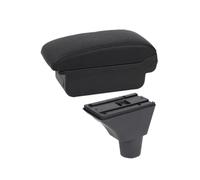 JBPIHZT Accoudoir Central Boîte De Rangement Intérieur Rétrofit Pour Citroen C3 C4 Boîte D'Accoudoir Accessoires Auto(A1 Ligne noire PAS USB)