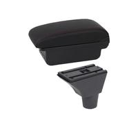JBPIHZT Accoudoir Central Boîte De Rangement Intérieur Rétrofit Pour Citroen C3 C4 Boîte D'Accoudoir Accessoires Auto(B1 ligne rouge 3USB)