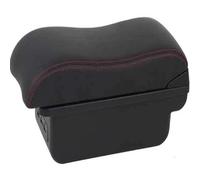 JBPIHZT Accoudoir Central Intérieur Avec Boîte De Rangement Pour Opel Pour Corsa E 2014 2015 2016 2017 2018 2019(B1 Noir rouge 3USB)