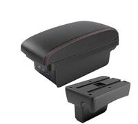 JBPIHZT Accoudoir Central Pour Peugeot 307 CC Cabriolet Interface USB Pour Accoudoir De Voiture Intérieur De Voiture(B1 Noir rouge 3USB)