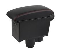 JBPIHZT Accoudoir Central Pour R&enault Pour Duster Dacia Duster 2019 2020 2021 2022boîte De Rangement(B1 Noir rouge 3USB)