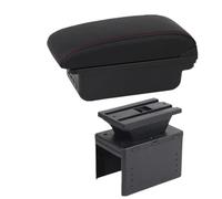JBPIHZT Accoudoir Central Pour TT Coupé Boîte De Rangement Pour Accessoires Intérieurs(B1 Noir rouge 3USB)