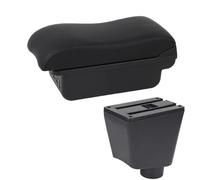 JBPIHZT Accoudoir De Voiture Pour R&enault Pour Clio 4 Pour Clio 3 III Et IV Boîte De Rangement Cendrier Surface Incurvée(B2 ligne noire 3USB)