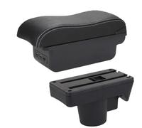 JBPIHZT Accoudoir Pour Opel Pour Astra Boîte D'accoudoir Pour Opel Pour Astra H 2006-2011 Accoudoir De Voiture Boîte De Rangement À Surface Incurvée(B3 Noir blanc 3USB)
